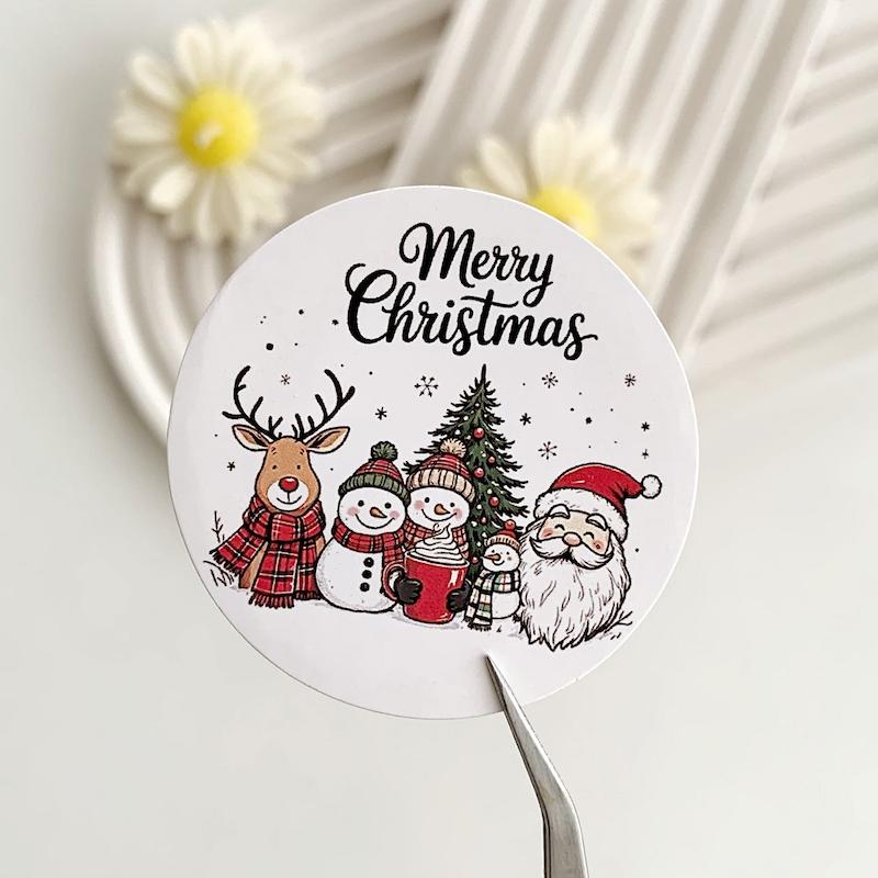 لیبل پشت چسبدار کریسمس کد 733 ( بسته های 20 و 35 عددی )