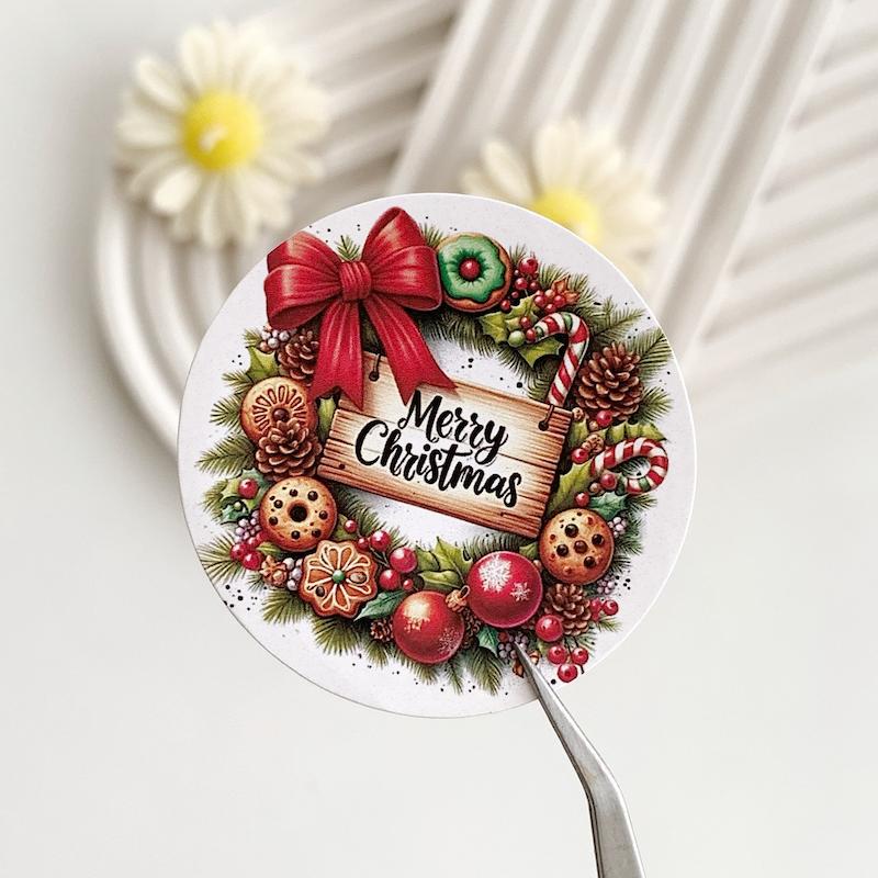 لیبل پشت چسبدار کریسمس کد 734 ( بسته های 20 و 35 عددی )