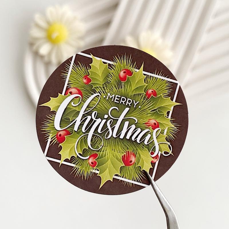 لیبل پشت چسبدار کریسمس کد 735 ( بسته های 20 و 35 عددی )