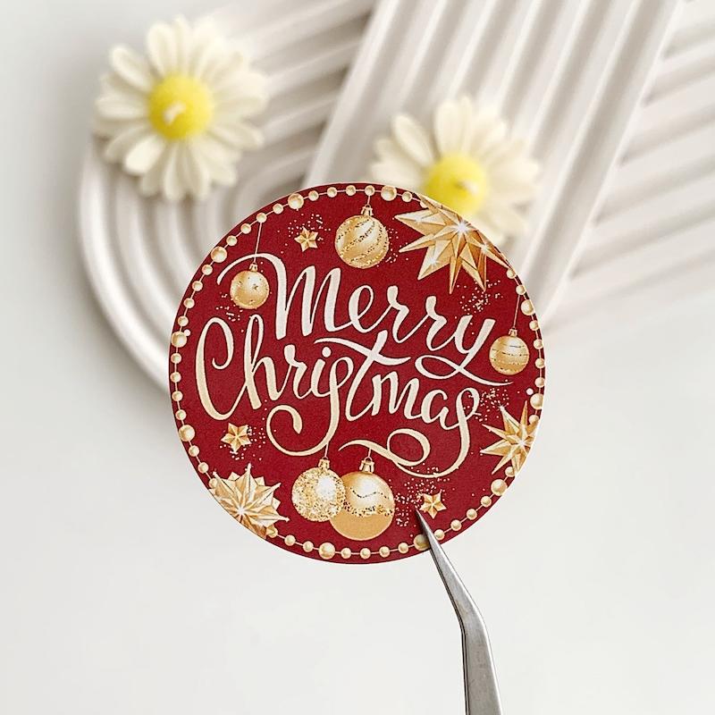 لیبل پشت چسبدار کریسمس کد 737 ( بسته های 20 و 35 عددی )