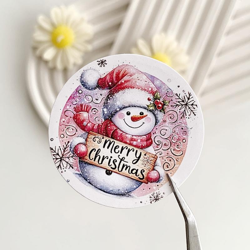 لیبل پشت چسبدار کریسمس کد 738 ( بسته های 20 و 35 عددی )