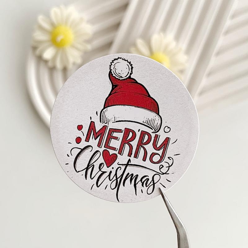 لیبل پشت چسبدار کریسمس کد 739 ( بسته های 20 و 35 عددی )