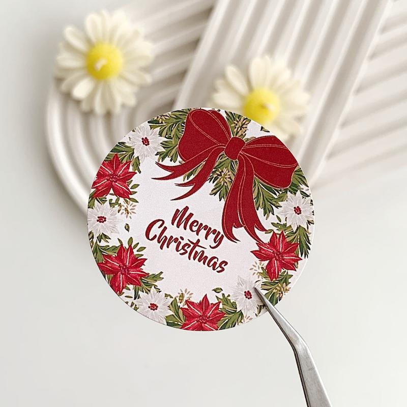 لیبل پشت چسبدار کریسمس کد 744 ( بسته های 20 و 35 عددی )