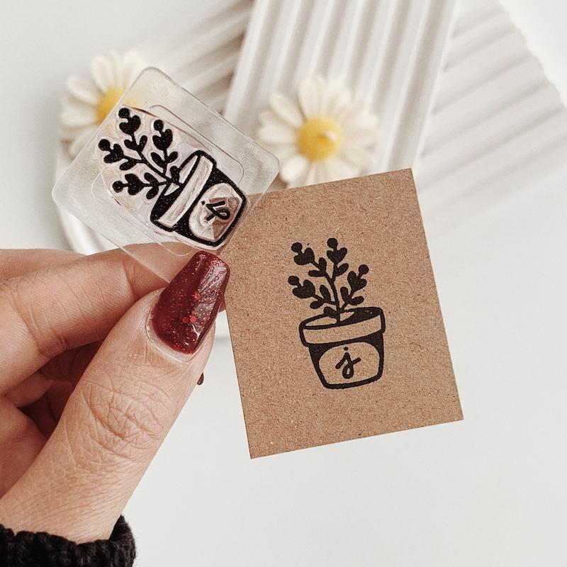 مهر ژلاتینی کد 755 ( گل و گلدان )