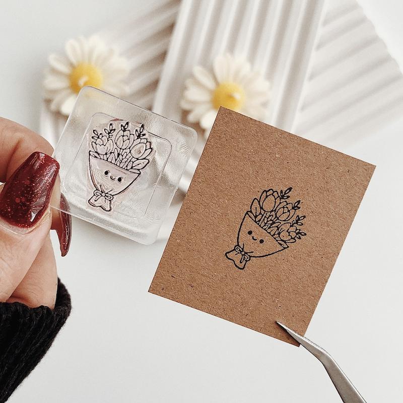 مهر ژلاتینی کد 758 ( دسته گل )