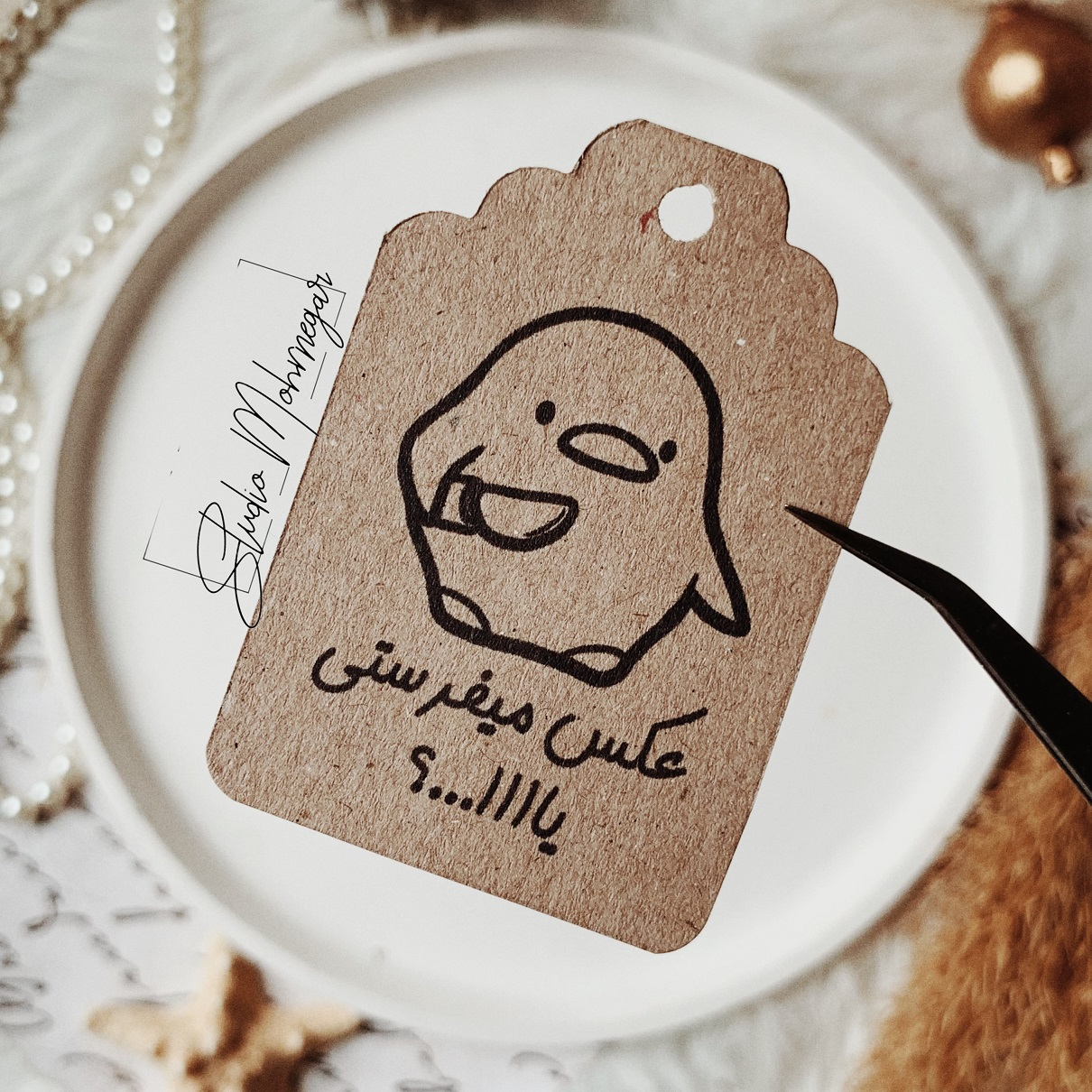 تگ کرافت منتظر عکسشم کد 112 ( بسته 18 عددی )
