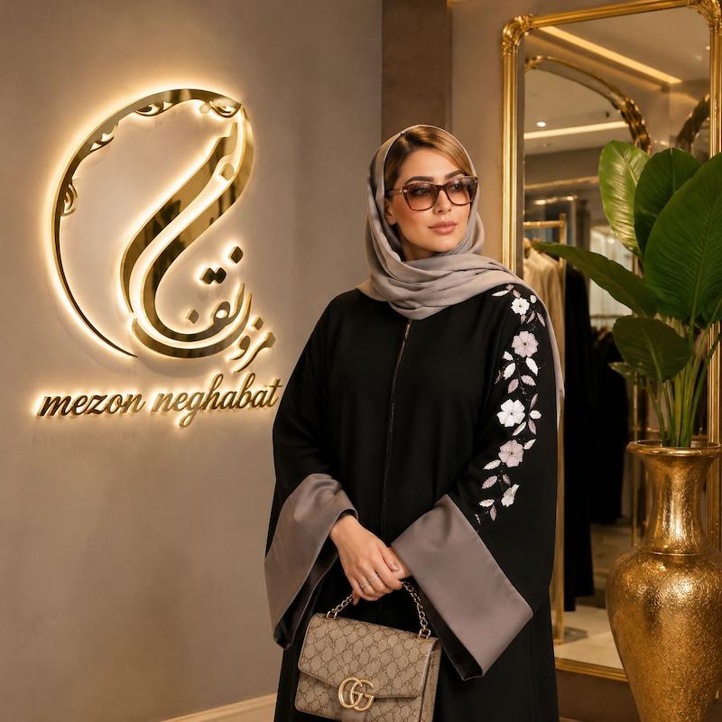 عبای فاخر گلدوزی برجسته مدل 210