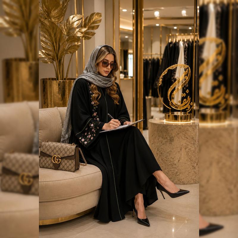 عبای فاخر گلدوزی مدل 214