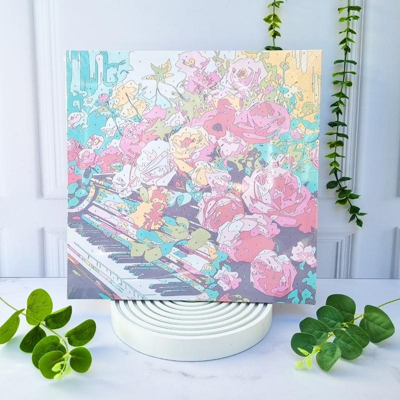 نقاشی آبرنگی اعداد سایز ۳۰×۳۰