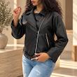کاپشن چرم زنانه مدل ZARA