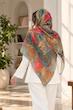 روسری زنانه طرح رز نقاشی