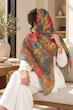 روسری زنانه طرح رز نقاشی