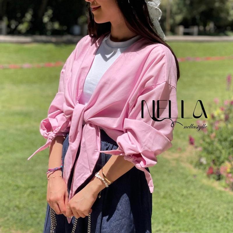 شومیز لینن گره ای🌸
