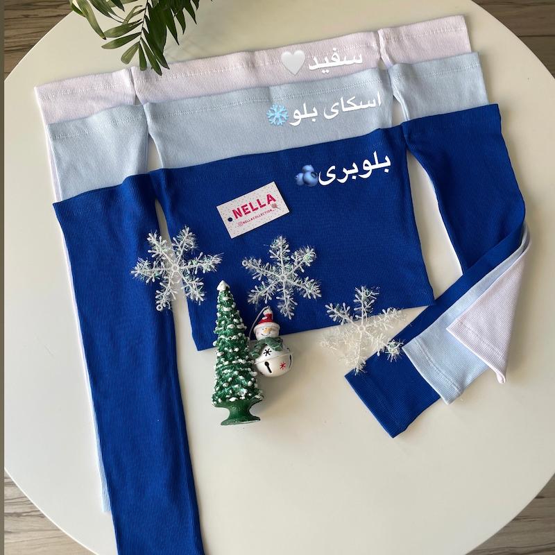 بلوز دکلته آستین دار