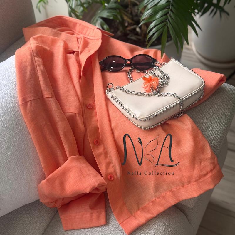 شومیز نخی پرتقال🍊
