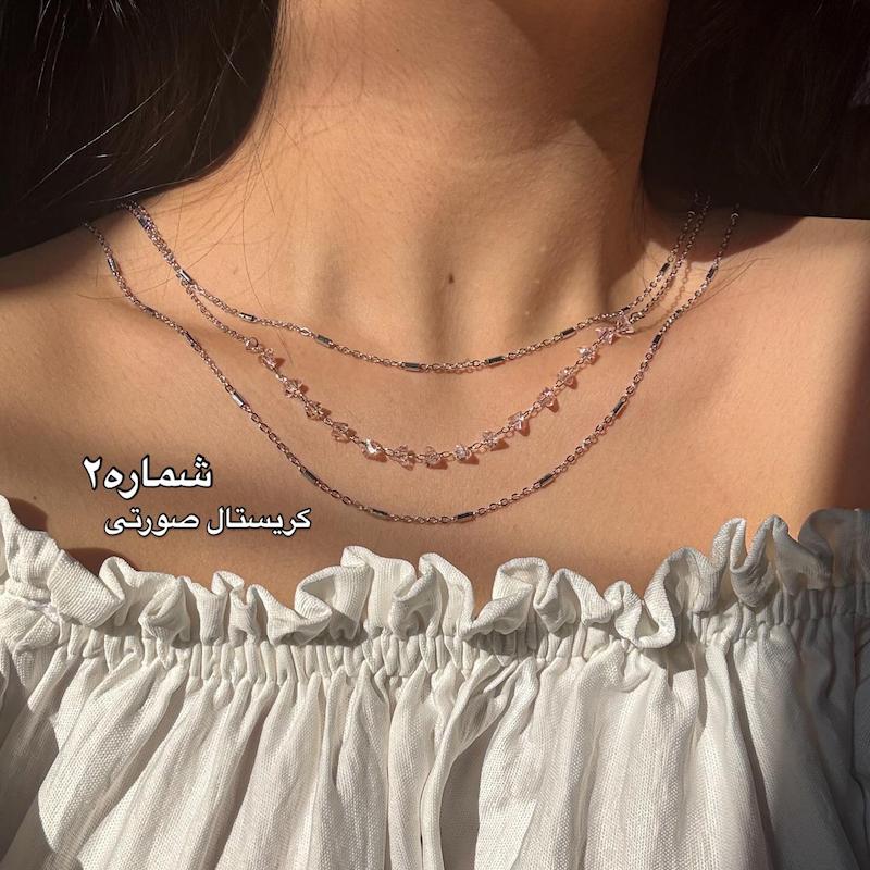 گردنبند ۳لاین مینیمال🥹🌸
