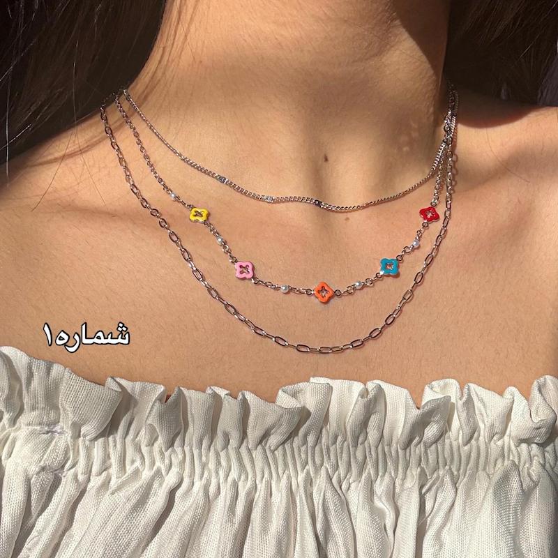 گردنبند ۳لاین مینیمال🥹🌸