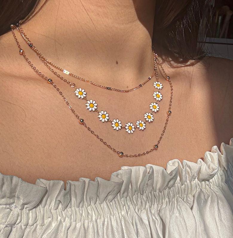 گردنبند ۳لاین مینیمال🥹🌸
