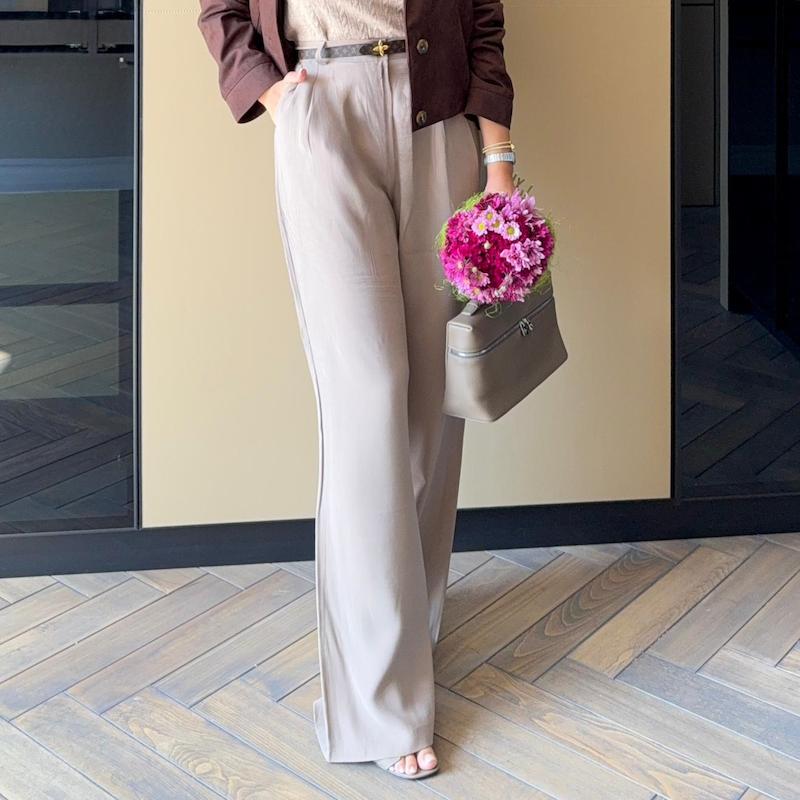 شلوار واید لگ نسکافه ای شیروکو