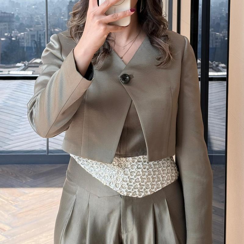 کت مجلسی زنانه زیتونی اینوماکی