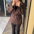 کت زنانه قهوه ای رامال
