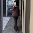 کت زنانه قهوه ای رامال