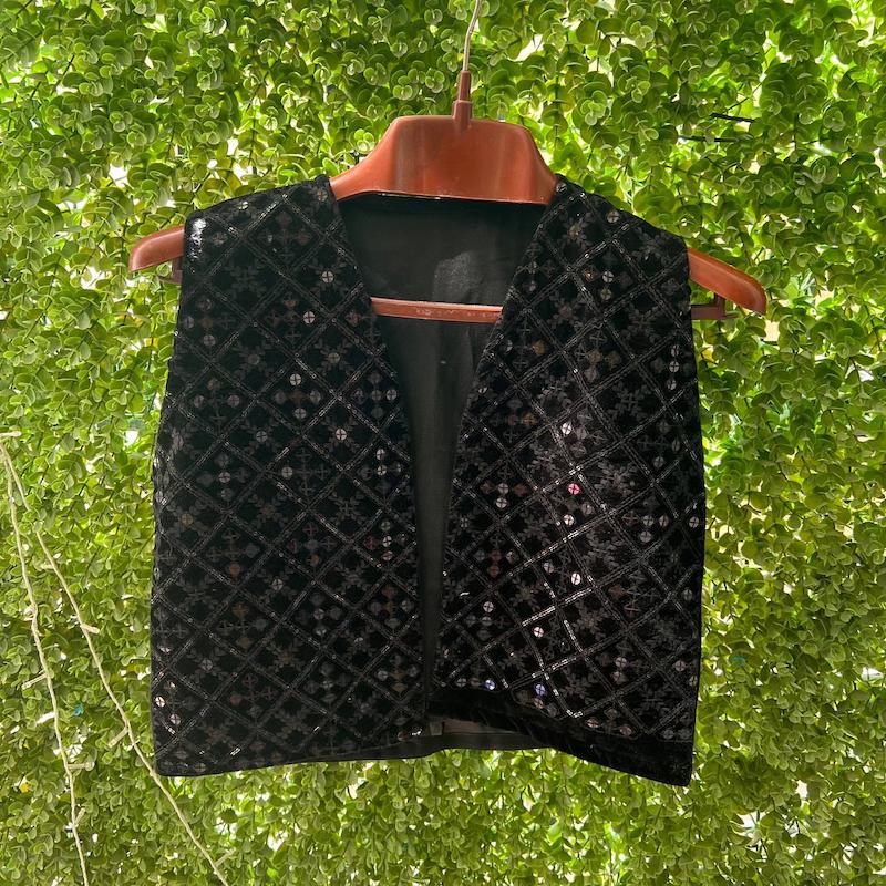 جلیقه مخمل سوزن دوزی