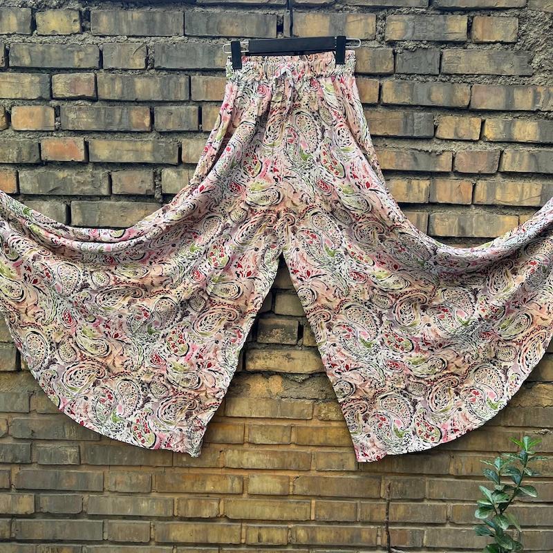 دامن شلواری نخی 