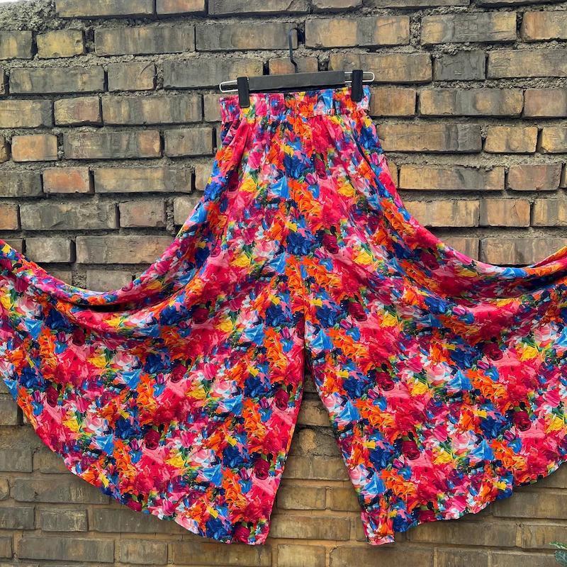 دامن شلواری نخی 