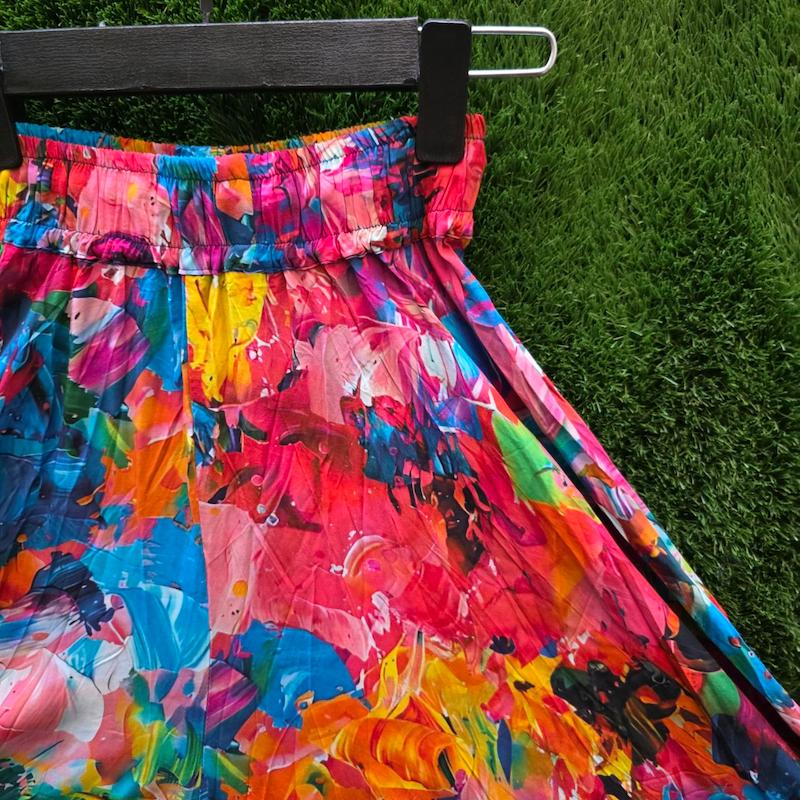 دامن شلواری نخیD52