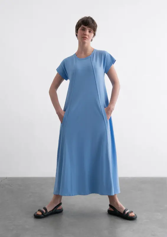 Slub Jersey Midi Dress 