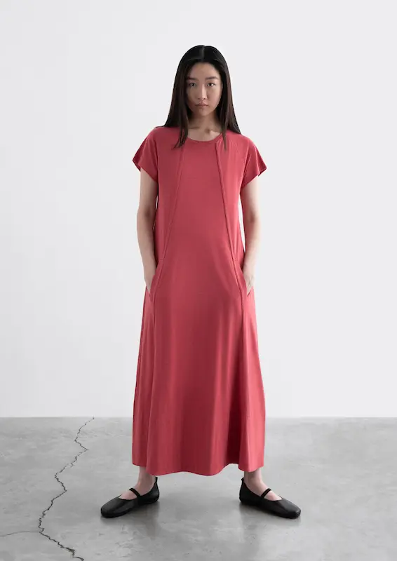 Slub Jersey Midi Dress 