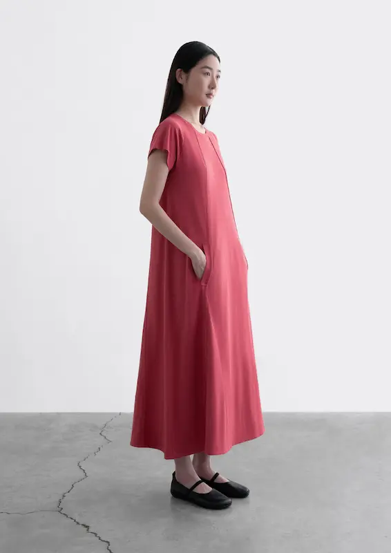 Slub Jersey Midi Dress 