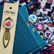 نشانک گل نشان گلدوزی | نشانگرکتاب برنجی مدل GL12