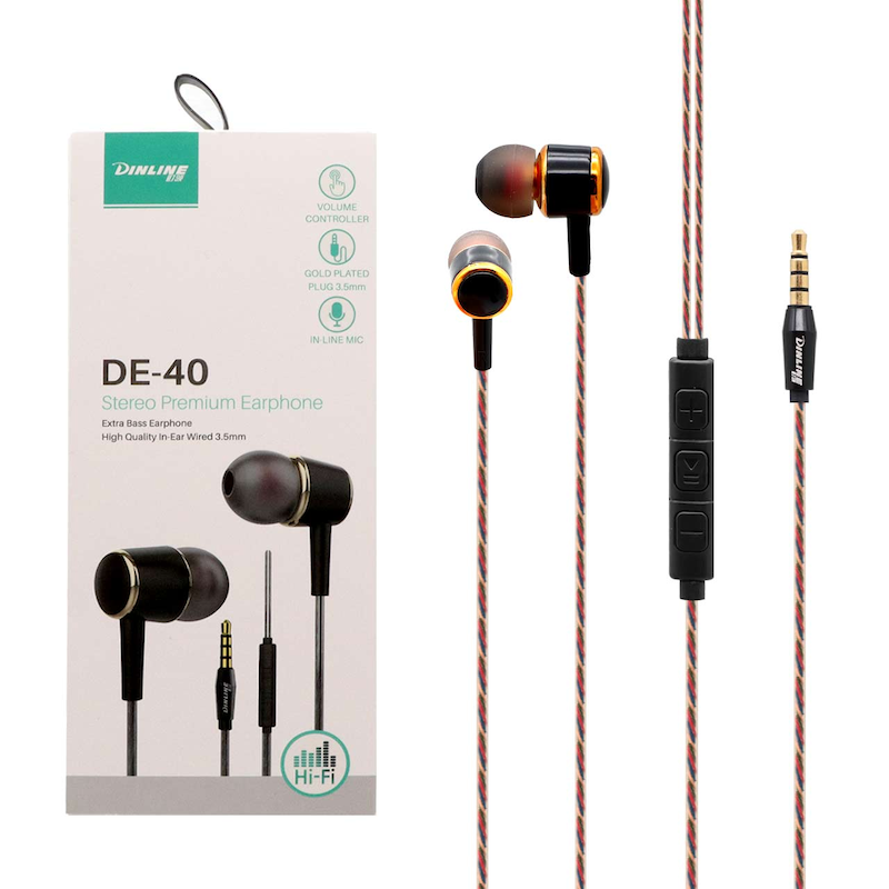 هندزفری با سیم DINLINE مدل DE-40 - مشکی