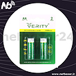 باتری دوتایی قلمی شارژی Verity Rechargeable Ni-MH HR6 AA 2300mAh