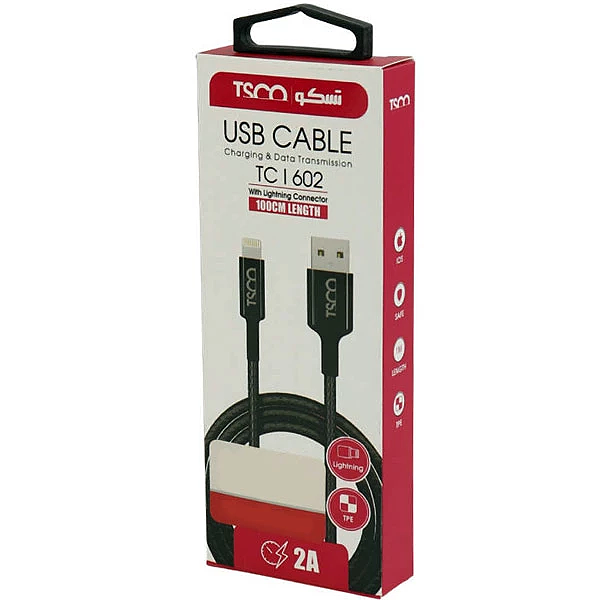 کابل تبدیل USB به لایتنینگ تسکو مدل TC i602 طول 1 متر