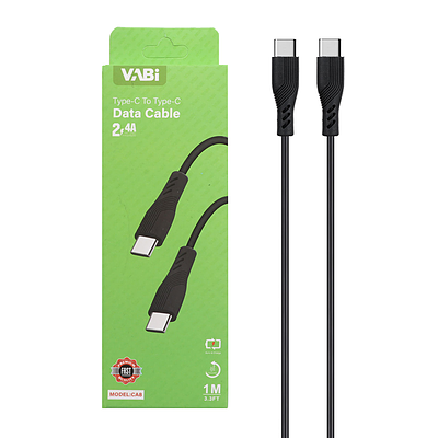  کابل شارژ سوپر فست VABI Type-C to Type-C مدل CA8 - مشکی - DST