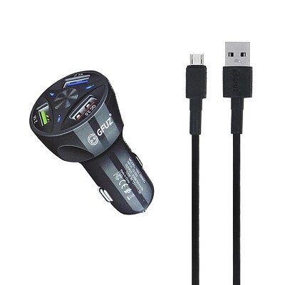 شارژر فندکی جی فوز مدل CR-66 به همراه کابل تبدیل MicroUSB