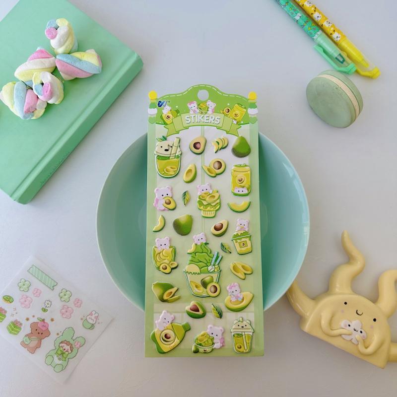 استیکر خرس و میوه 