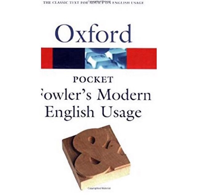 Pocket Fowler's Modern English Usage