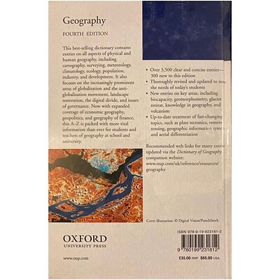 A Dictionary of Geography (Oxford Dictionary of Geography)