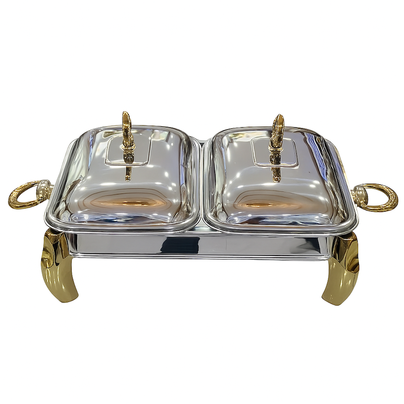 سوفله خوری رزلند دوقلو مدل پافیلی استیل طلایی