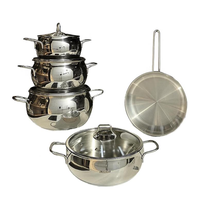 سرویس قابلمه استیل ۹ پارچه سوفرام مدل لونا