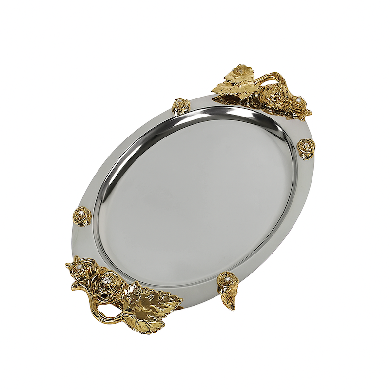 سینی پذیرایی نگار مدل بیضی رز کد ۳۱۴