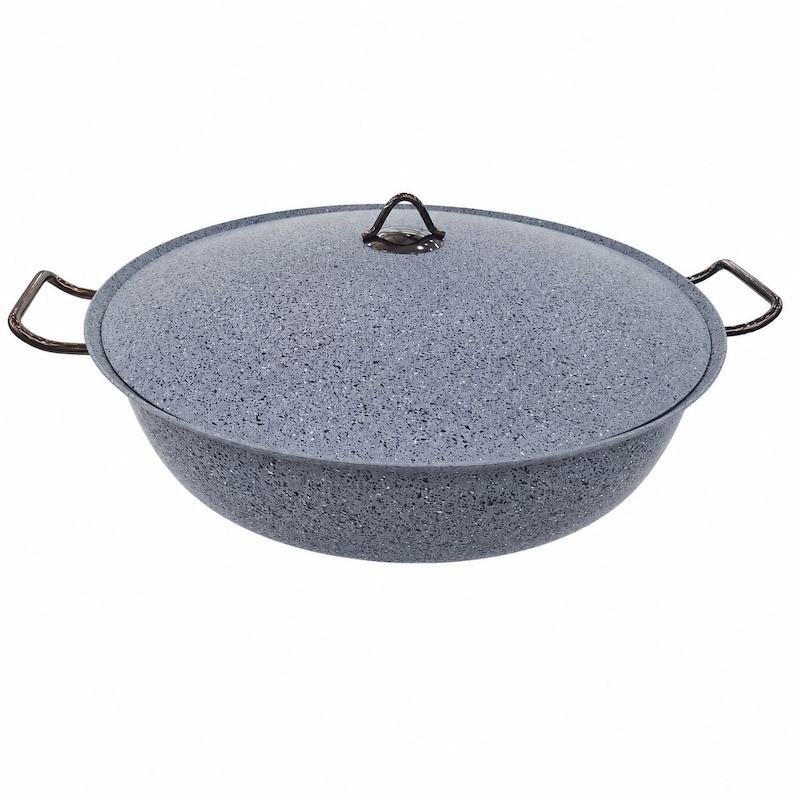 ماهیتابه چدن گرانیتی هاناتک سایز ۵۰ رنگ طوسی
