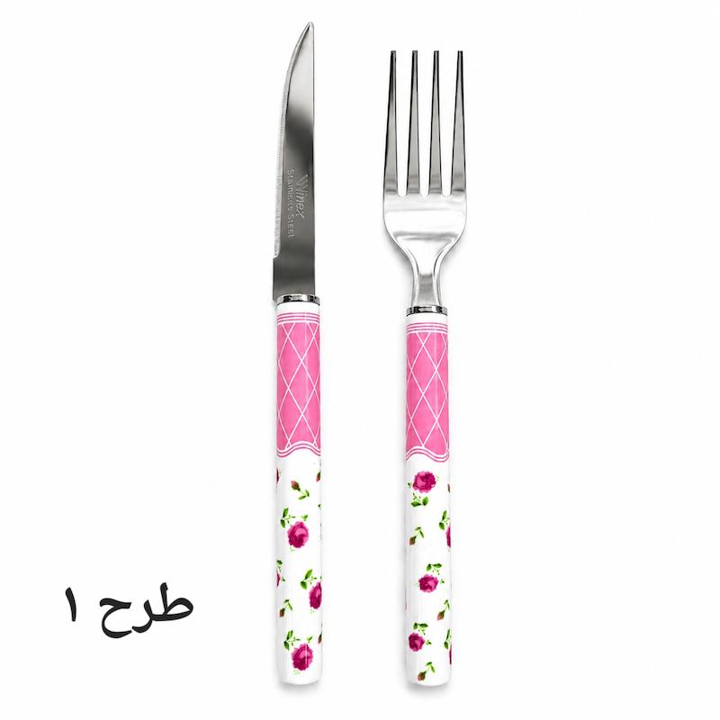 کارد و چنگال میوه وینکس ست ۱۲ تایی گل گلی ارسال رایگان