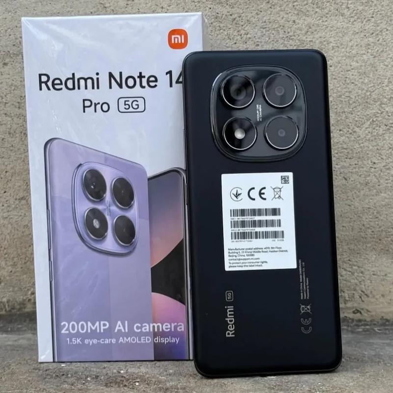 گوشی شیائومی Redmi Note 14 Pro 5G رم 12 حافظه 512 گارانتی 18 ماهه + کد فعالسازی پک و رام گلوبال 