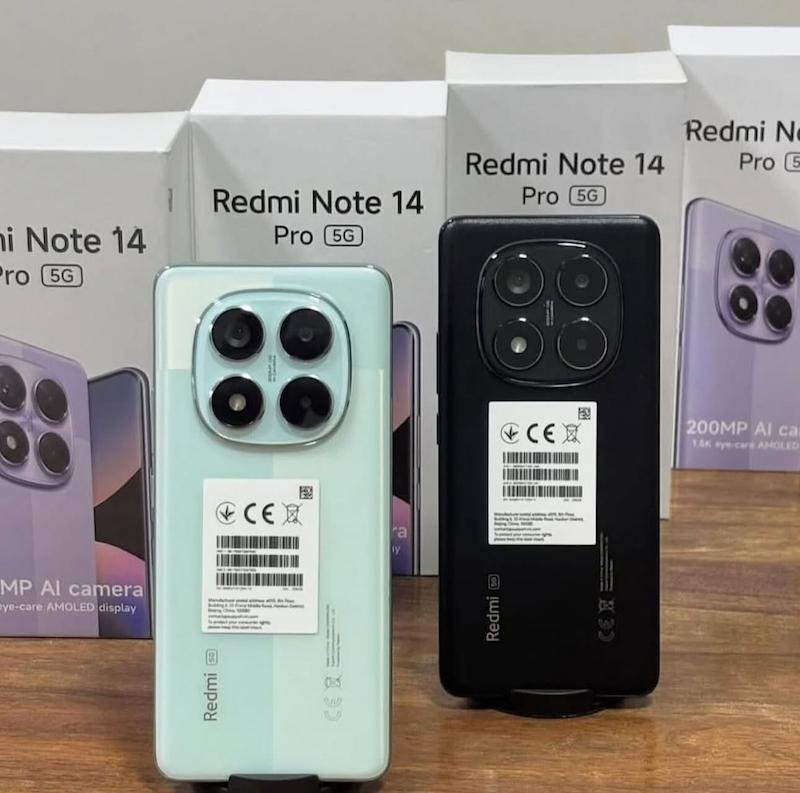 گوشی شیائومی Redmi Note 14 Pro 5G رم 12 حافظه 512 گارانتی 18 ماهه + کد فعالسازی پک و رام گلوبال 