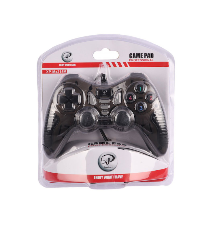 دسته بازی تک شوک دار XP-Product مدل XP-M215M رنگ مشکی سیمی گارانتی سلامت فیزیکی 